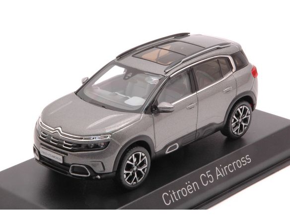 NOREV NV155562 CITROEN C5 AIRCROSS 2018 PLATINIUM GREY & SILVER DECO 1:43 Modellino