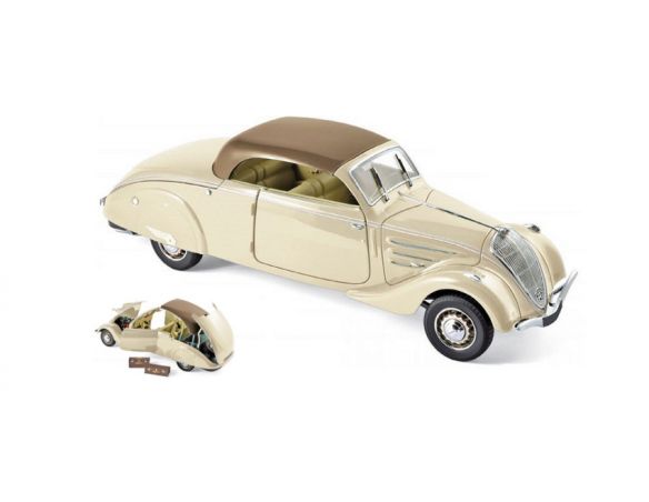 NOREV NV184872 PEUGEOT 402 ECLIPSE 1937 BEIGE & CARAMEL 1:18 Modellino