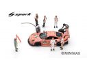 SPARK MODEL S43AC013 FIGURINE SET PORSCHE GT TEAM 24 H LE MANS 2018 CAR IS NOT INCLUDED 1:43 Modellino