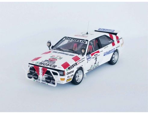TROFEU TFRRCI01 AUDI QUATTRO N.2 6th BANDAMA RALLY 1986 WIEDNER-ZEHETNER 1:43 Modellino