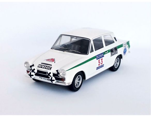 TROFEU TFRRFI07 FORD LOTUS CORTINA N.53 19th 1000 LAKES RALLY 1966 CLARK-MELIA 1:43 Modellino
