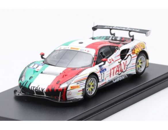 LOOKSMART LSRC065 FERRARI 488 GT3 N.11 6th NATIONS CUP BAHR.2018 PERAZZINI-CRESSONI 1:43 Modellino