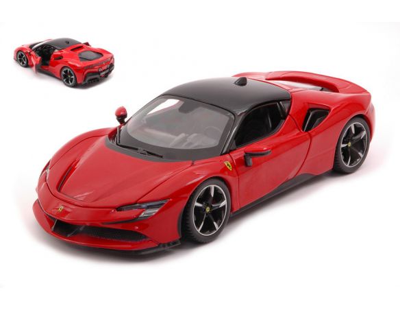 BBURAGO BU26028R FERRARI SF90 HYBRID STRADALE 2019 RED 1:24 Modellino