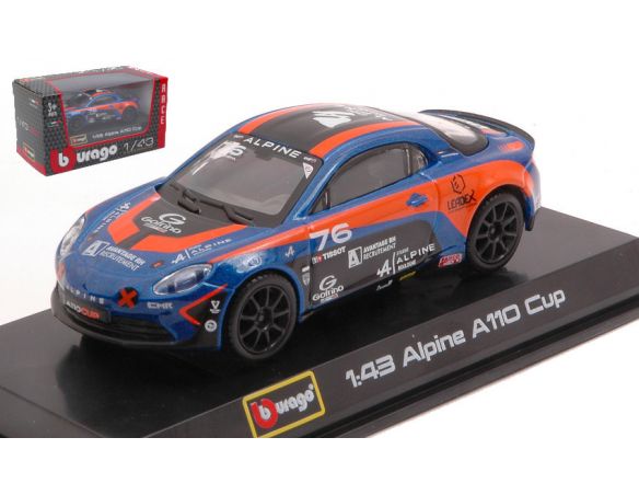 BBURAGO BU38037OR ALPINE A110 CUP N.73 ALPINE CUP 2020 1:43 Modellino