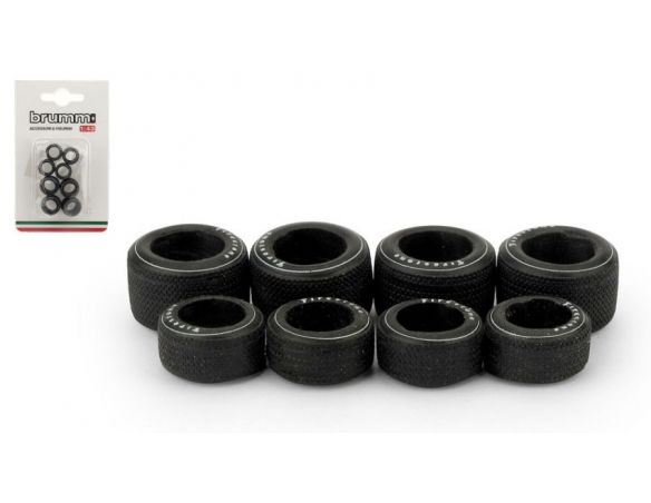 BRUMM BMF102 2 SET GOMME FORMULA 1 1970 1:43 Modellino