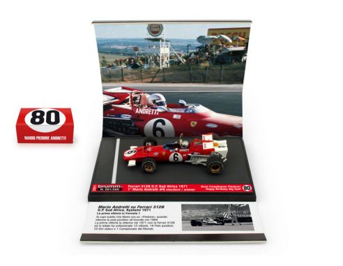 BRUMM BMS2011 FERRARI 312B MARIO ANDRETTI 1971 1a VITTORIA F1 N.6 SUD AFRICAN GP 1:43 Modellino