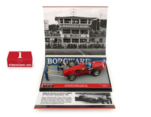 BRUMM BMS2012 FERRARI 500 F2 ALBERTO ASCARI 1953 N.1 GERMANY GP 1:43 Modellino