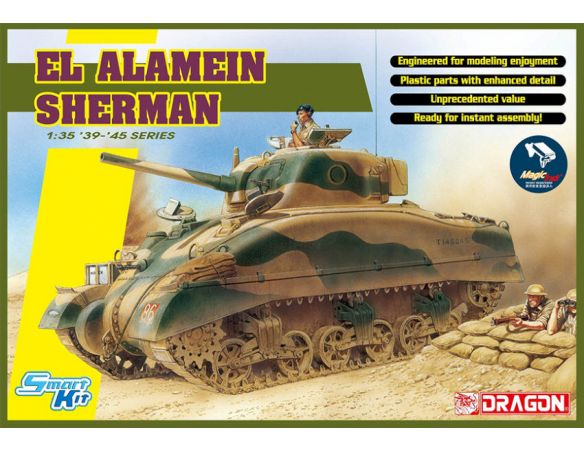 DRAGON D6617 EL ALAMEIN SHERMAN W/MAGIC TRACKS KIT 1:35 Modellino
