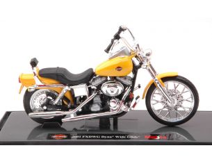 MAISTO MI19139 HARLEY DAVIDSON FXDWG DYNA WIDE GLIDE 2001 YELLOW 1:18 Modellino