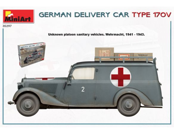 MINIART MIN35297 GERMAN DELIVERY CAR TYP 170V KIT 1:35 Modellino