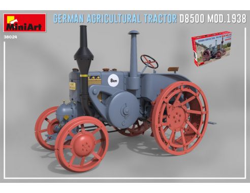 MINIART MIN38024 GERMAN AGRICULTURAL TRACTOR D8500 MOD.1938 KIT 1:35 Modellino