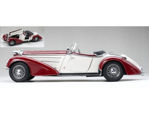 SUNSTAR SS2406 HORCH 855 ROADSTER 1939 DARK RED/LIGHT BEIGE 1:18 Modellino