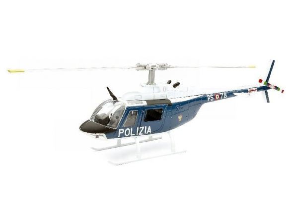 New Ray NY25743 ELICOTTERO AGUSTA BELL 206 POLIZIA 1:34 Modellino Scatola Rovinata