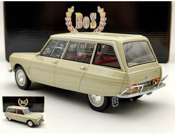 BOS MODEL BOS389 CITROEN AMI 6 BREAK BEIGE 1:18 Modellino