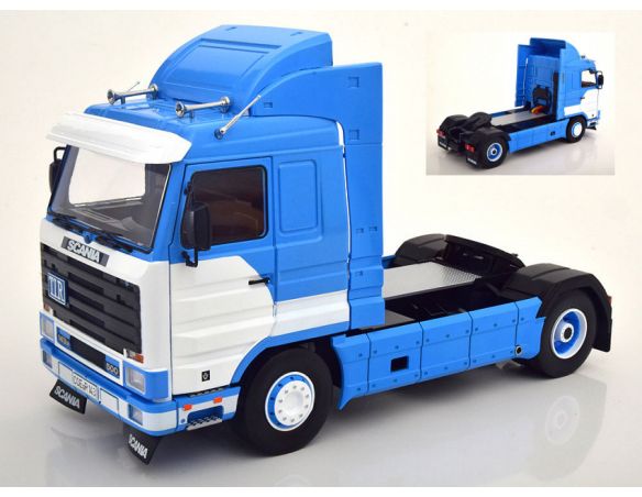 KK SCALE RK180104 SCANIA 143 STREAMLINE 1992 LIGHTBLUE/WHITE 1:18 Modellino