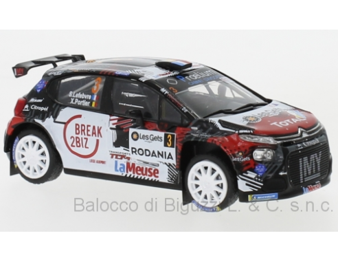 IXO MODEL RAM740 CITROEN C 3 R5 N.3 RALLY CONDROZ 2019  LEFEBVRE-PORTIER 1:43 Modellino