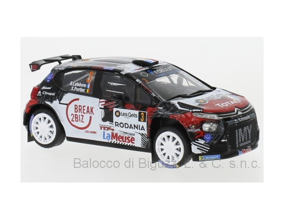 IXO MODEL RAM740 CITROEN C 3 R5 N.3 RALLY CONDROZ 2019  LEFEBVRE-PORTIER 1:43 Modellino