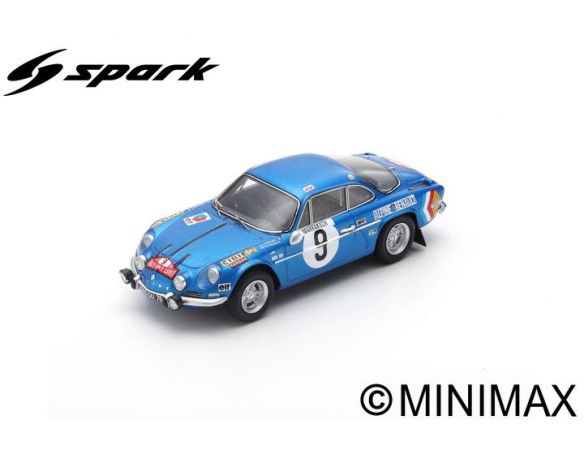 SPARK MODEL S6105 ALPINE A110 N.9 2nd MONTE CARLO 1971 J.L.THERIER-M.CALLEWAERT 1:43 Modellino