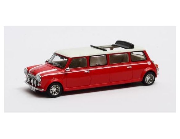 MATRIX SCALE MODELS MX30110-031 MINI COOPER LIMOUSINE 1990 WHITE-RED 1:43 Modellino