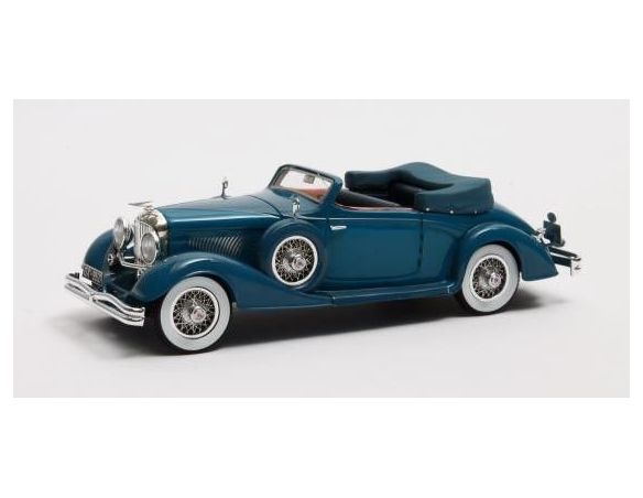 MATRIX SCALE MODELS MX40406-081 DUESEMBERG J CABRIO D LETEREN OPEN 1935 BLUE 1:43 Modellino