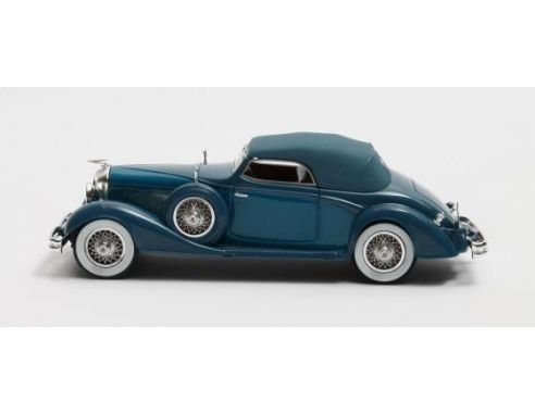 MATRIX SCALE MODELS MX40406-082 DUESEMBERG J CABRIO D LETEREN CLOSED 1935 BLUE 1:43 Modellino