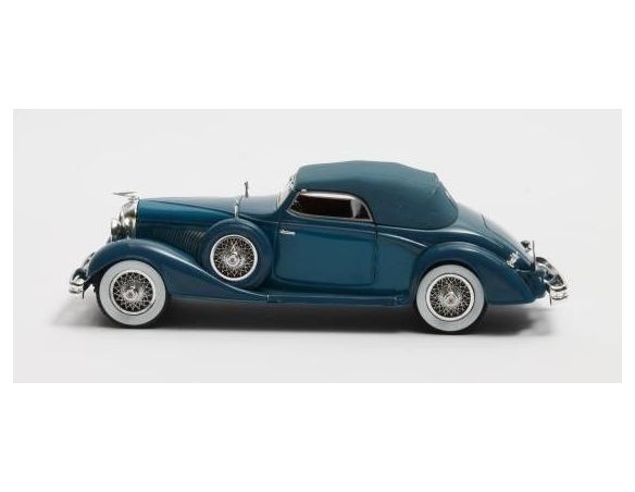 MATRIX SCALE MODELS MX40406-082 DUESEMBERG J CABRIO D LETEREN CLOSED 1935 BLUE 1:43 Modellino