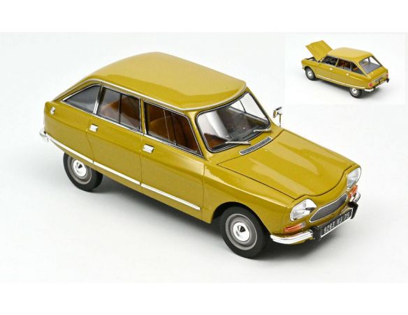NOREV NV181670 CITROEN AMI 8 CLUB 1969 BOUTON D'OR YELLOW 1:18 Modellino