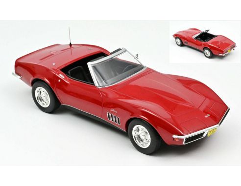 NOREV NV189036 CHEVROLET CORVETTE CONVERTIBLE 1969 RED 1:18 Modellino