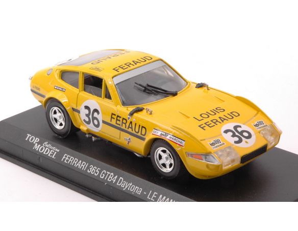 TOP MODEL TM0008 FERRARI 365 GTB4 N.36 8th LM 1972 D.BELL-T.PILETTE-R.BOND 1:43 Modellino