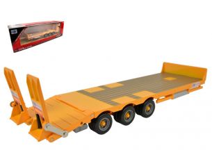 BRITAINS LC43254 PIANALE TRASPORTO MACCHINE OPERATRICI KANE LOW LOADER YELLOW 1:32 Modellino