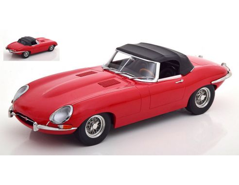KK SCALE KKDC180484 JAGUAR E-TYPE CONVERTIBLE CLOSED SERIES 1 1961 RED 1:18 Modellino