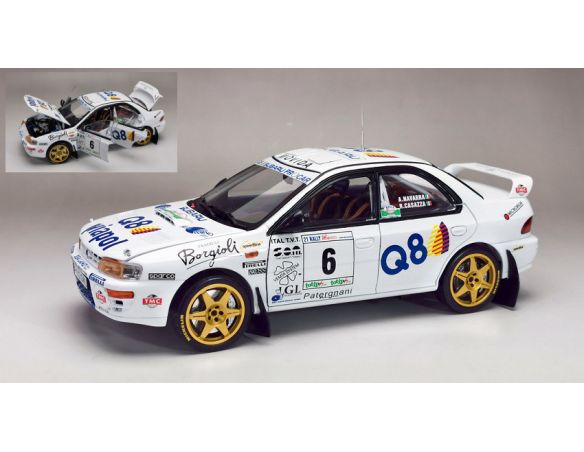 SUNSTAR SS5513 SUBARU IMPREZA N.6 WINNER RALLY IL CIOCCO 1998 A.NAVARRA-R.CASAZZA 1:18 Modellino