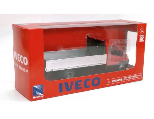 NEW RAY NY15873C IVECO DAILY ROSSO C/CASSONE 1:36 Modellino