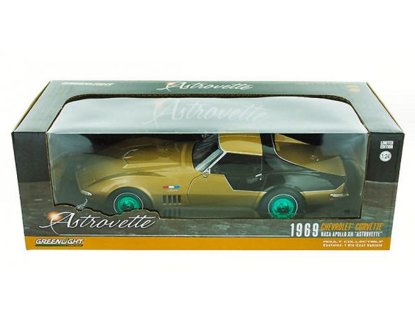 GREENLIGHT GREEN18254GR CHEVROLET CORVETTE 1969 NASA APOLLO XII ASTROVETTE GREEN WHEELS 1:24 Modellino