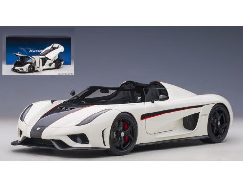 AUTOART AA79027 KOENIGSEGG REGERA 2018 CRYSTAL WHITE AND CARBON RED 1:18 Modellino