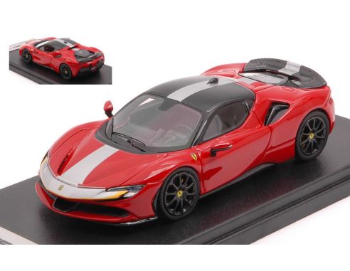 LOOKSMART LS504D FERRARI SF90 STRADALE ROSSO CORSA-NERO 1:43 Modellino