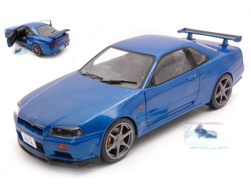 SOLIDO SL1804301 NISSAN SKYLINE GT-R (R34) 1999 BLUE 1:18 Modellino