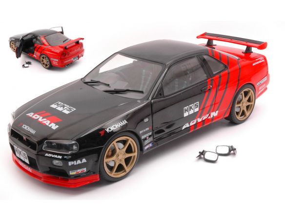 SOLIDO SL1804302 NISSAN SKYLINE GT-R (R34) 1999 ADVAN DRIFT LIVERY 1:18 Modellino