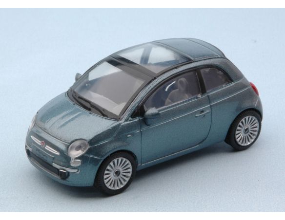 NEW RAY NY19587MB FIAT NUOVA 500 2007 METALLIC BLUE 1:43 Modellino