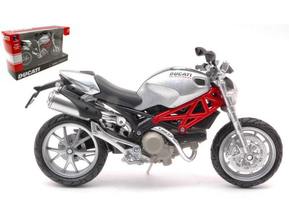 NEW RAY NY44023S DUCATI NEW MONSTER 1100 SILVER 1:12 Modellino