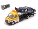 BBURAGO BU31409 BUGATTI CHIRON + FLATBED TRANSPORTER 1:43 Modellino