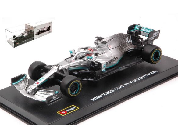 BBURAGO BU38049H MERCEDES AMG PETRONAS W10 LEWIS HAMILTON 2019 N.44 WORLD CHAMPION 1:43 Modellino