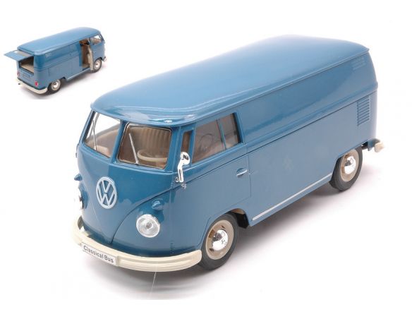 WELLY WE22095PVB VW T1 PANEL VAN 1963 PASTEL BLUE 1:24 Modellino