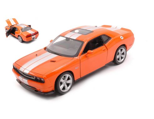 WELLY WE24049OR DODGE CHALLENGER SRT 2012 ORANGE W/BLACK STRIPES 1:24 Modellino