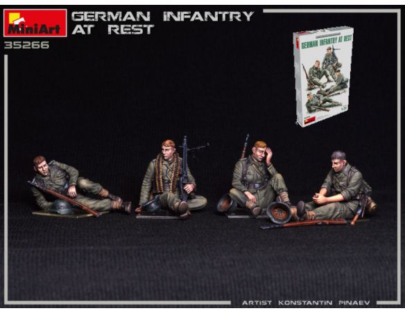 MINIART MIN35266 GERMAN INFANTRY AT REST KIT 1:35 Modellino