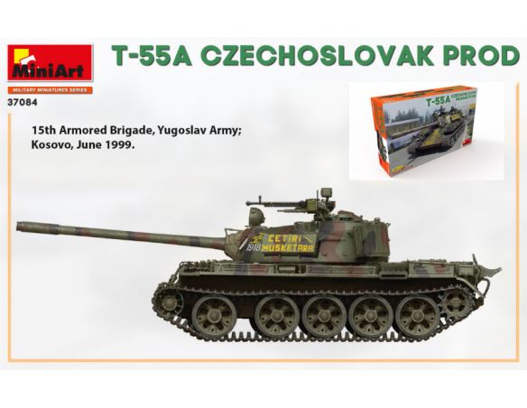 MINIART MIN37084 T-55A CZECHOSLOVAK PROD.KIT 1:35 Modellino