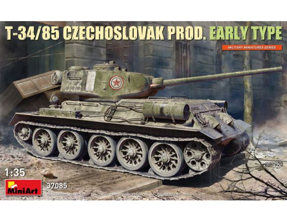 MINIART MIN37085 T-34/85 CZECHOSLOVAK PROD. EARLY TYPE KIT 1:35 Modellino