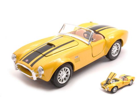 MAISTO MI31276Y SHELBY COBRA 427 1965 YELLOW/BLACK 1:24 Modellino