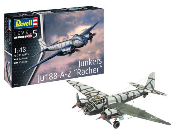 REVELL RV03855 JUNKERS JU188 A-2 RACHER KIT 1:48 Modellino