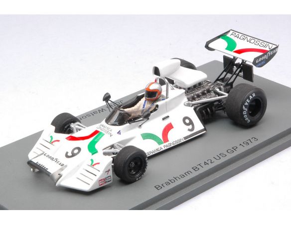 SPARK MODEL S7094 BRABHAM BT42 JOHN WATSON 1973 N.9 US GP 1:43 Modellino